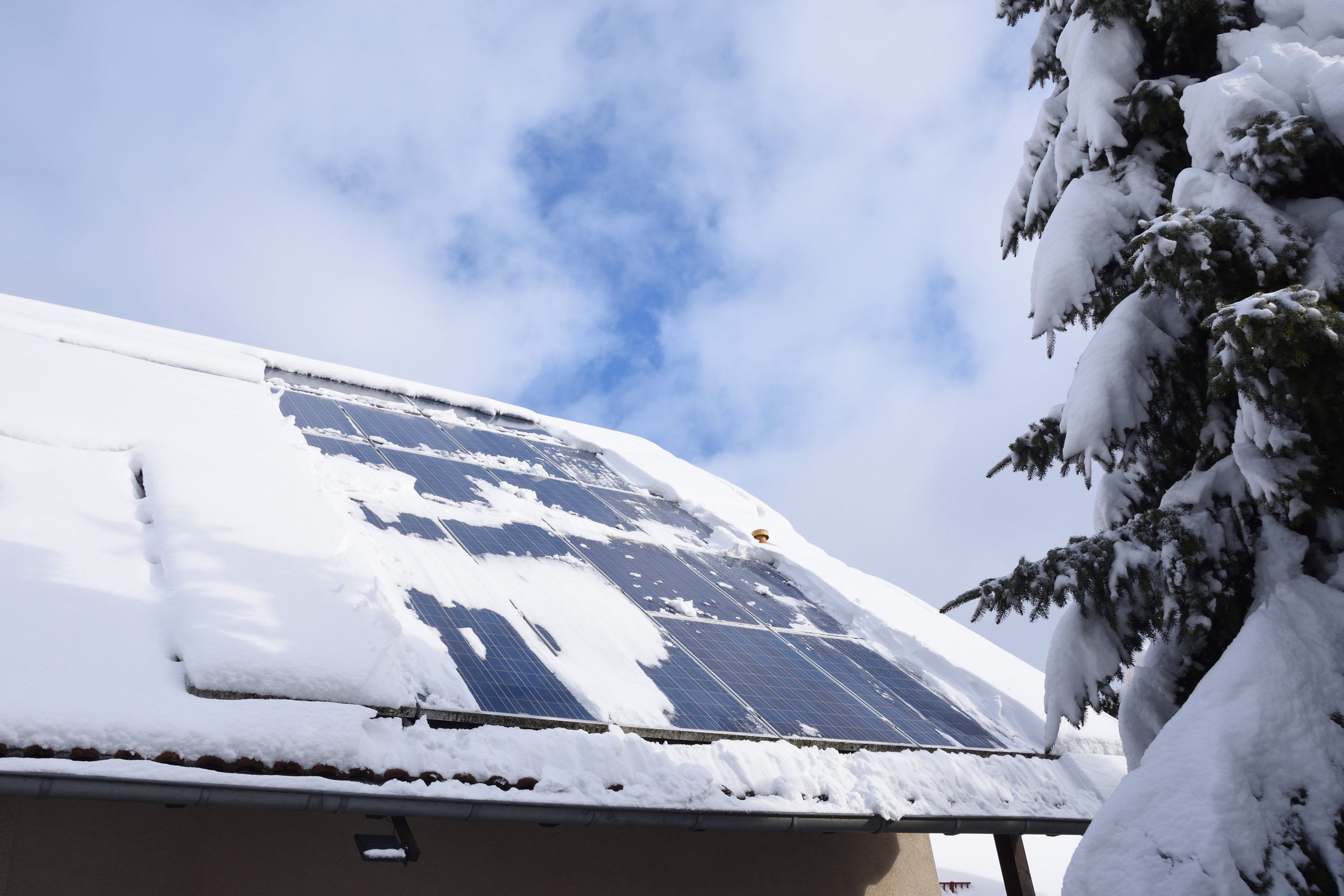 winter solar panels